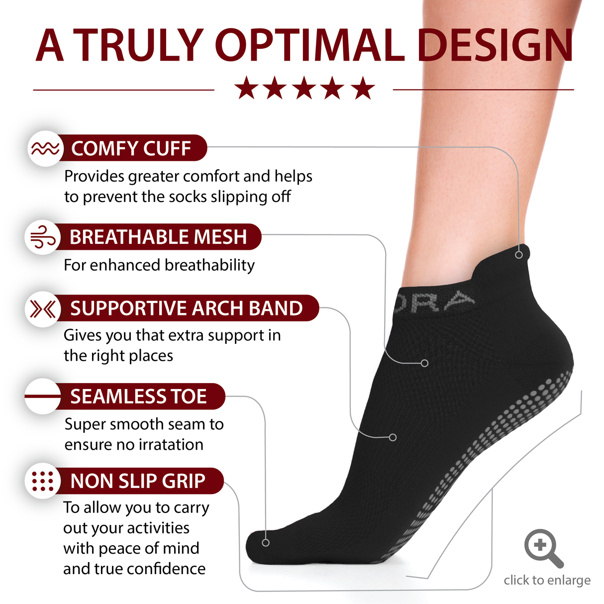 Non Slip Anti Skid Grip Socks