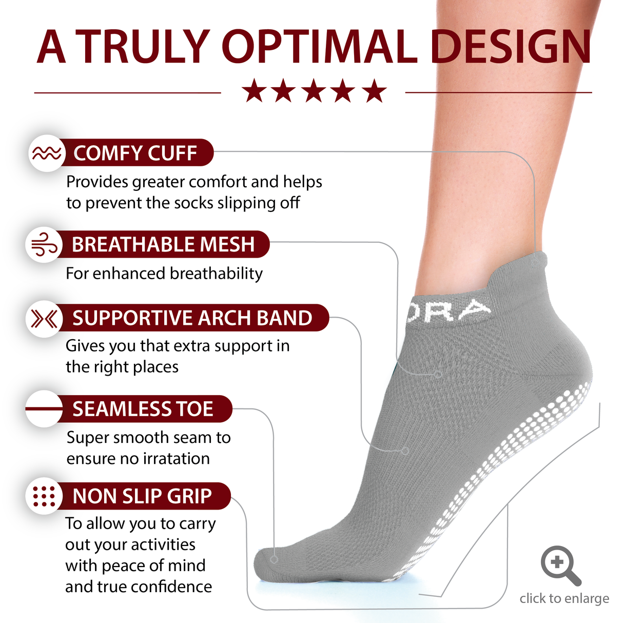 Non Slip Anti Skid Grip Socks