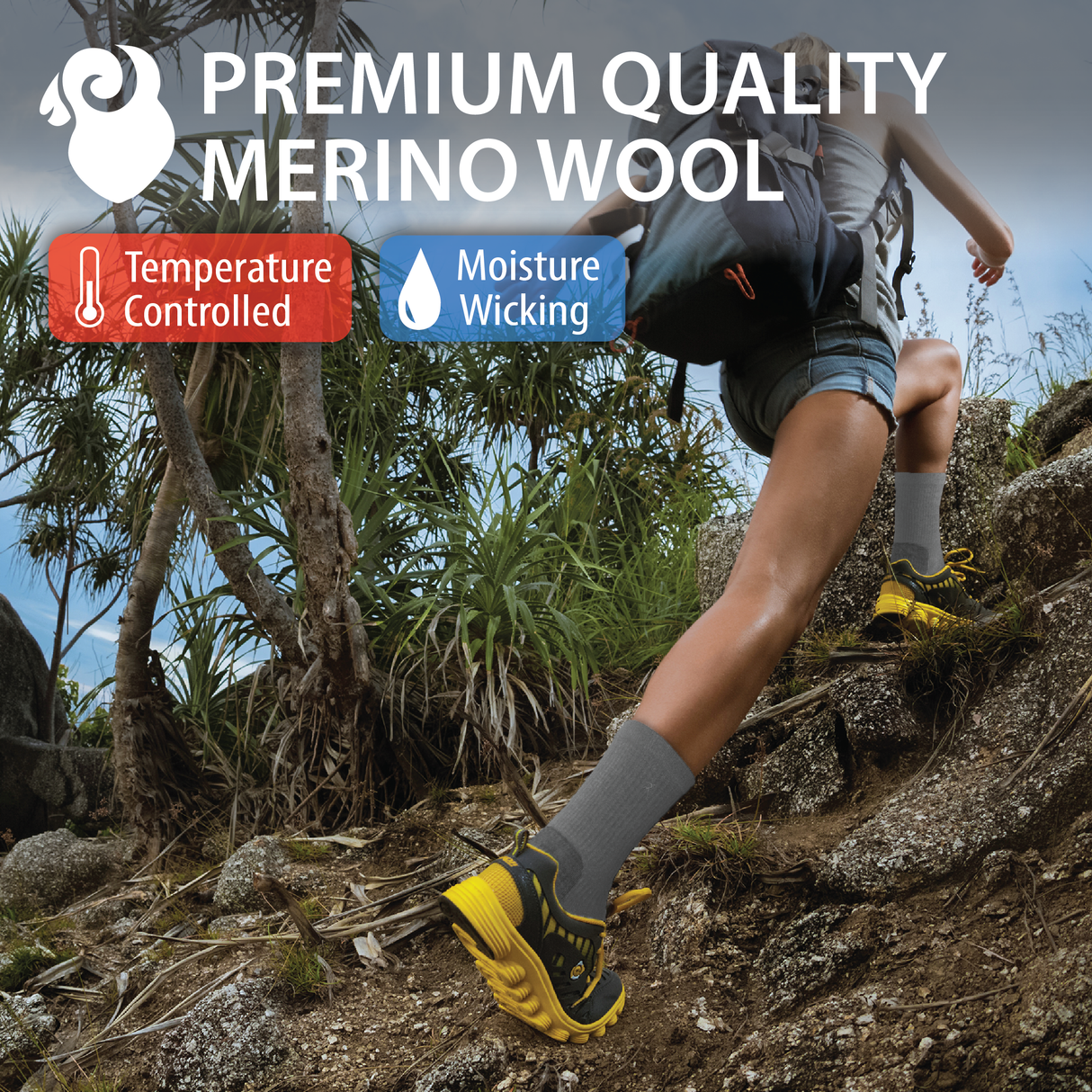 Merino Wool Blend Hiking Socks