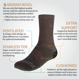 Merino Wool Blend Hiking Socks