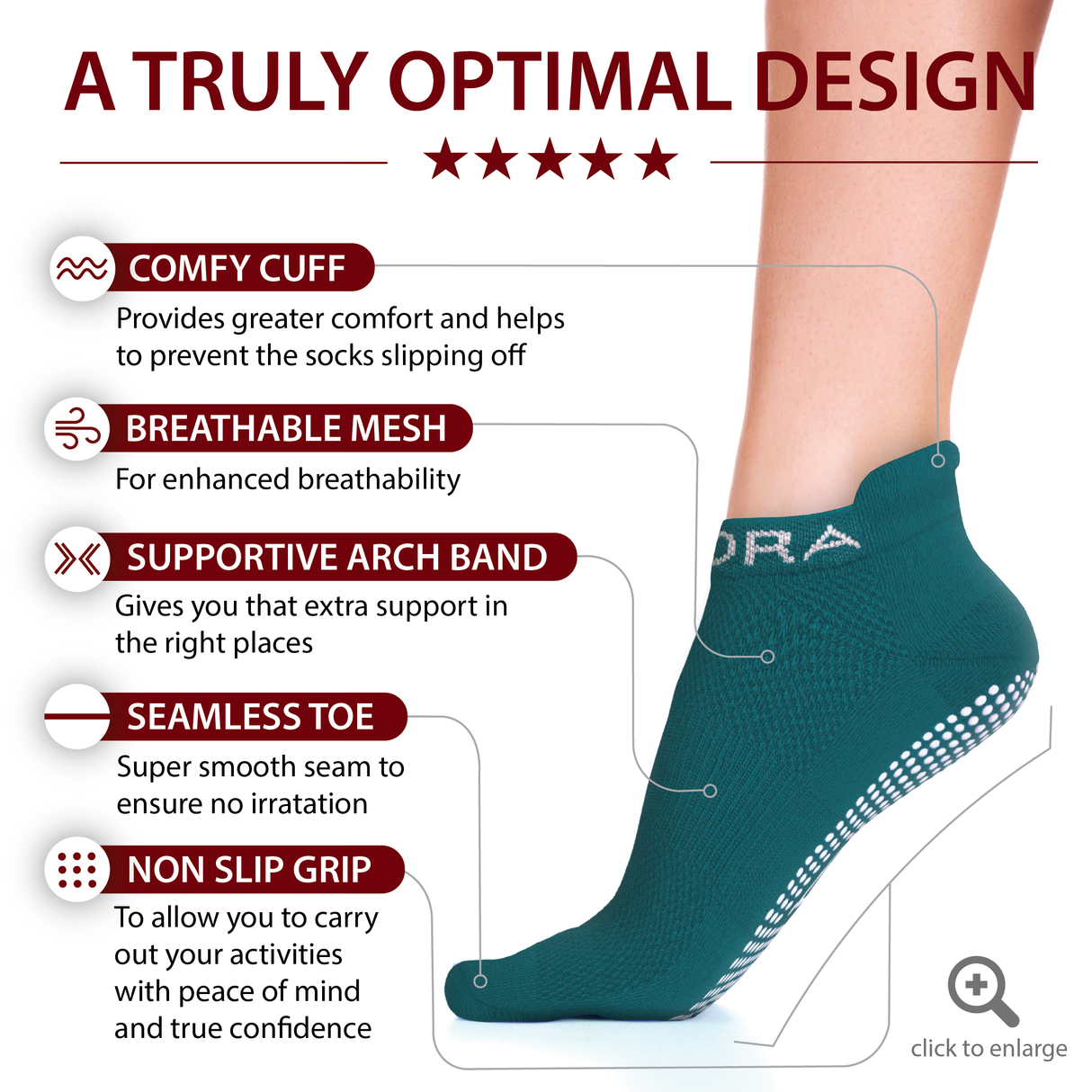 Non Slip Anti Skid Grip Socks