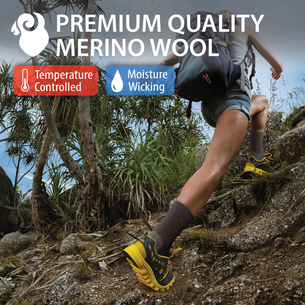 Merino Wool Blend Hiking Socks