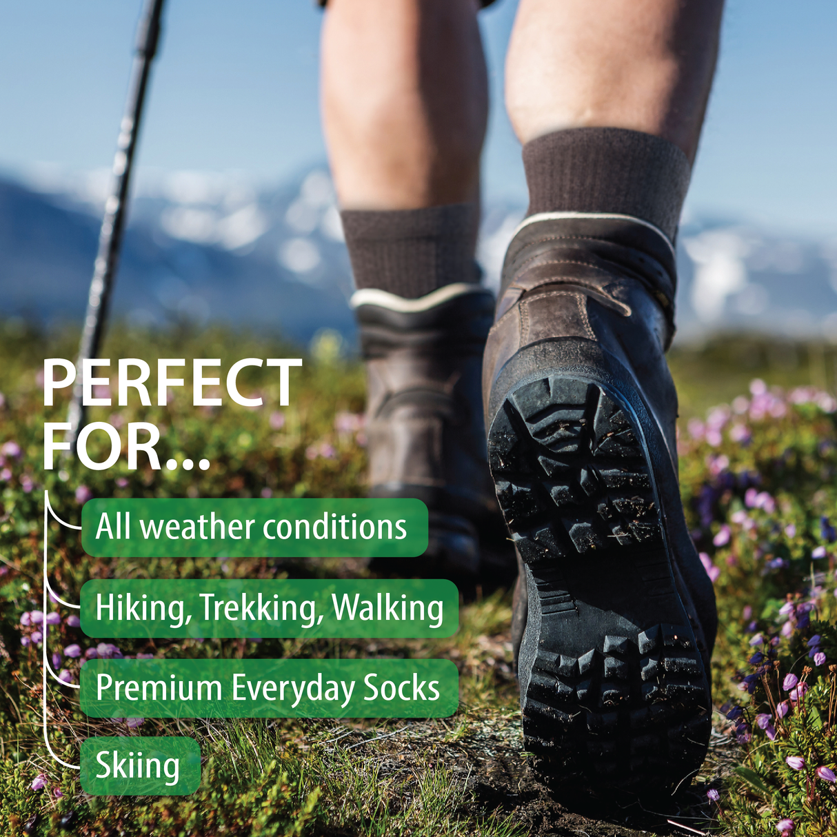Merino Wool Blend Hiking Socks
